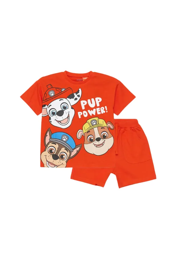 Pup Power Half Sleeve T-Shirt for Boys – Orange – view 2