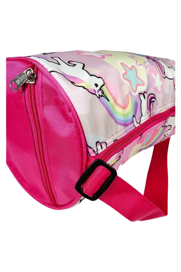 Unicorn Print Duffle Bag for Kids – Pink – view 2