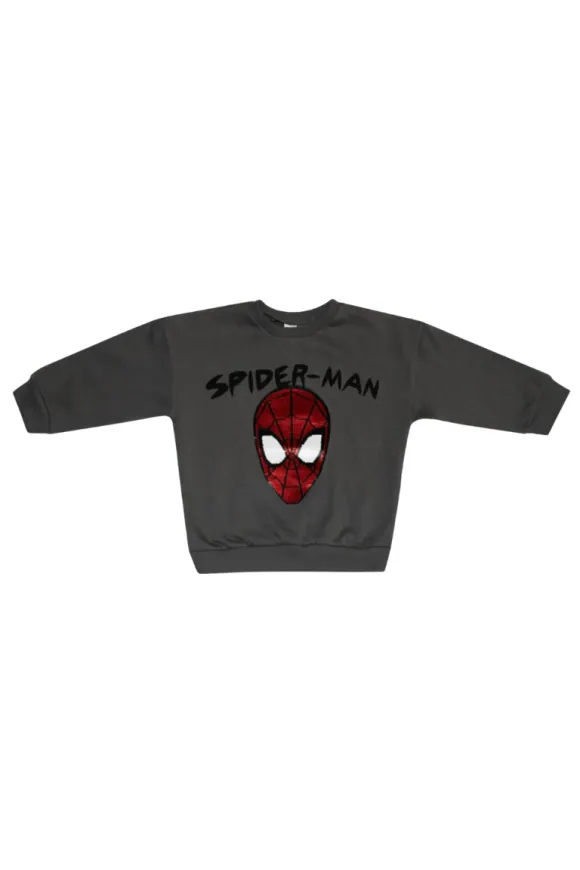 Spiderman Sweatshirt for Boys – Charcoal Grey
