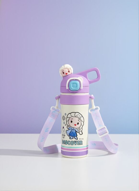 Disney Frozen Princess 600ml Insulated Kids Sipper Bottle with Strap