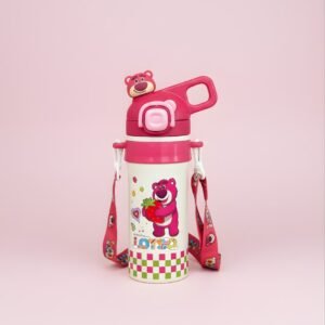 Disney Toy Story Lotso 600ml (SS316) Kids Sipper Water Bottle With Strap