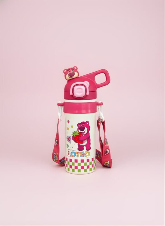 Disney Toy Story Lotso 600ml (SS316) Kids Sipper Water Bottle With Strap